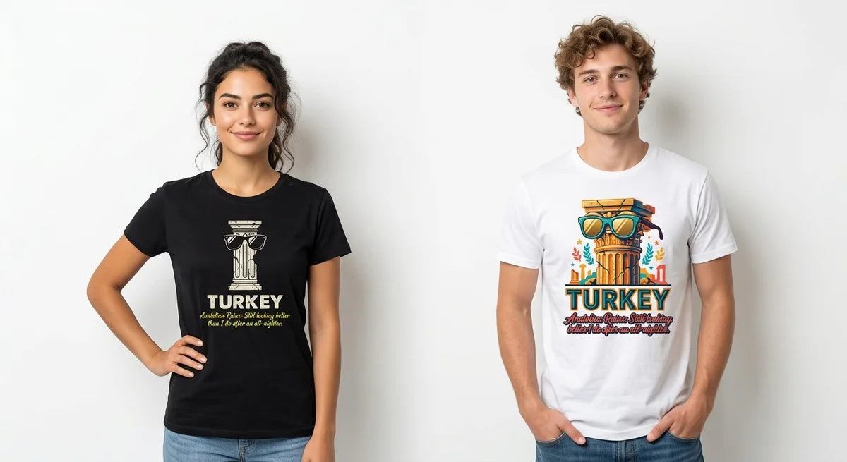 Anatolian Ruins Sunglasses T-Shirt – Funny Turkey Travel Souvenir – Ancient History Graphic Tee