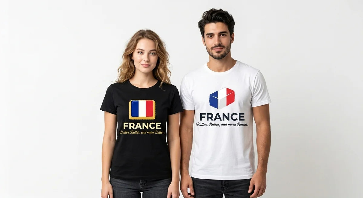 The "Butter, Butter, Butter" French Foodie T-Shirt – Ultra-Soft Cotton Culinary Souvenir