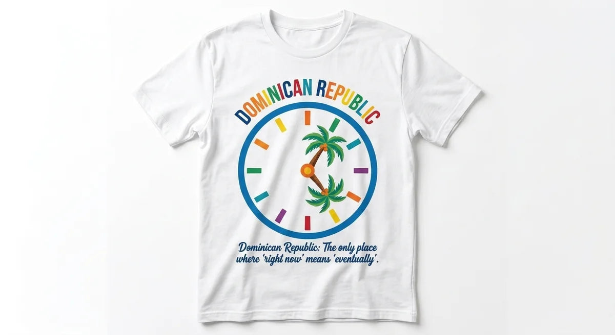 Dominican Republic "Island Time" Graphic T-Shirt | Relaxed Fit Souvenir Tee