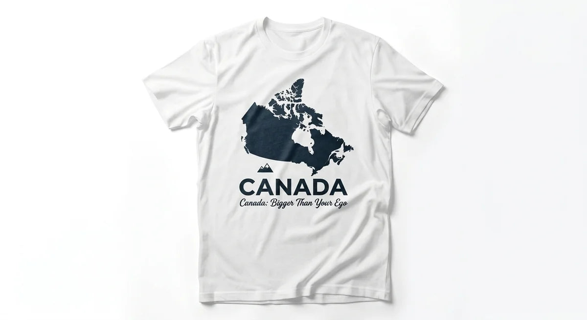 Canada: Bigger Than Your Ego – Premium Unisex Graphic T-Shirt | Funny Canadian Travel Souvenir