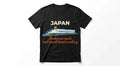 Japan Souvenir T-Shirt | Shinkansen Bullet Train & Snail Graphic Tee | Funny Travel Gift for Japan Lovers