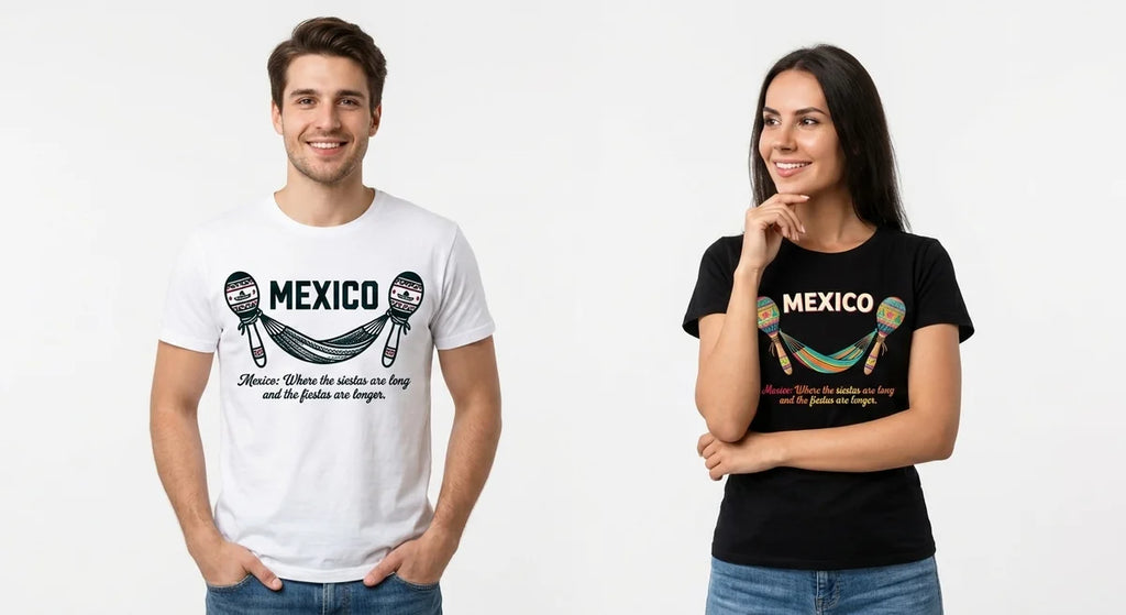Mexico Siesta & Fiesta T-Shirt | Premium Cotton Graphic Tee | Funny Travel Souvenir