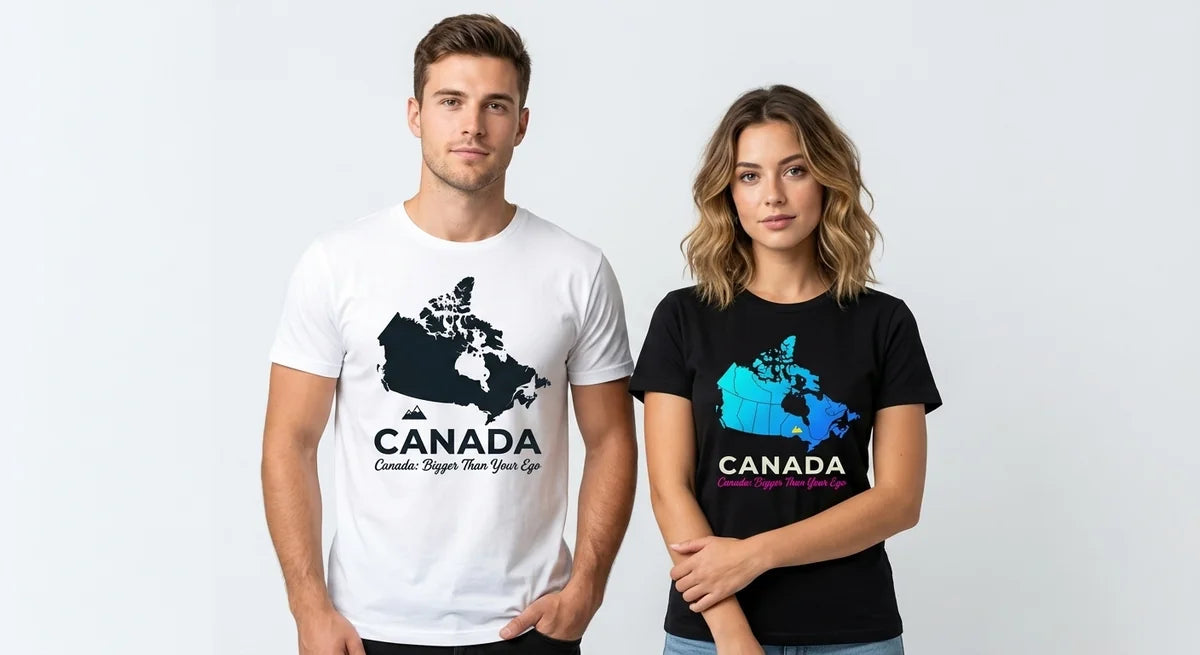Canada: Bigger Than Your Ego – Premium Unisex Graphic T-Shirt | Funny Canadian Travel Souvenir