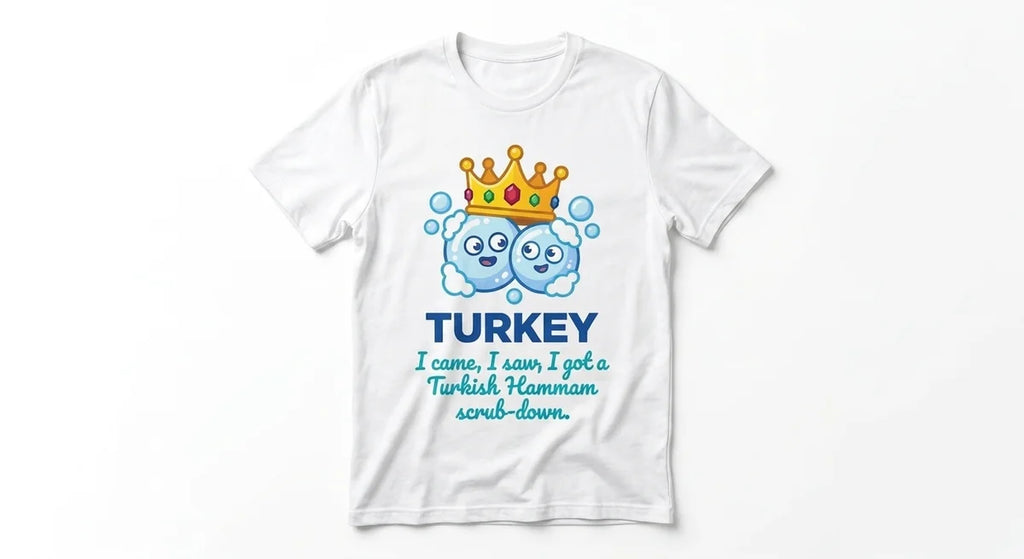 "I Came, I Saw, I Got Scrubbed" Turkey Hammam T-Shirt