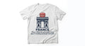 France Travel T-Shirt | Arc de Triomphe Macaron Graphic | Funny Foodie Souvenir Tee